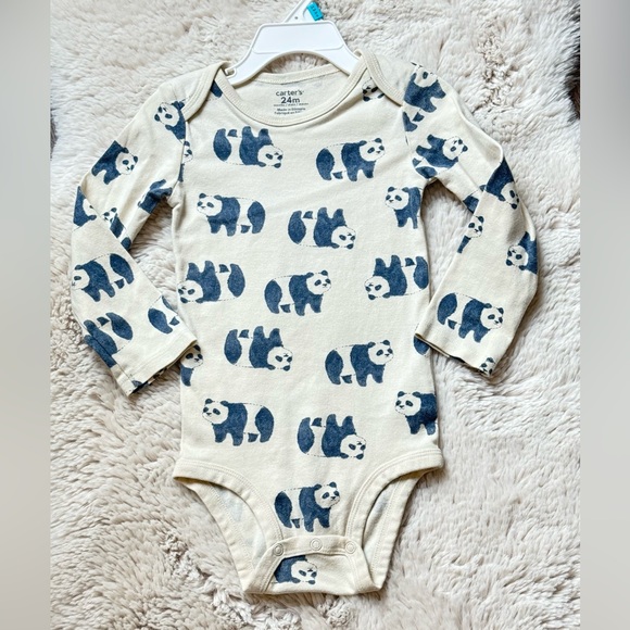 Carter’s Long Sleeve Polar Bear Cream & Blue 24 months - Picture 1 of 5